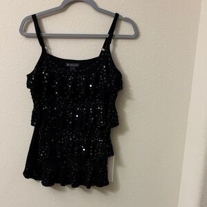INC International Concepts Black Sequin Camisole
